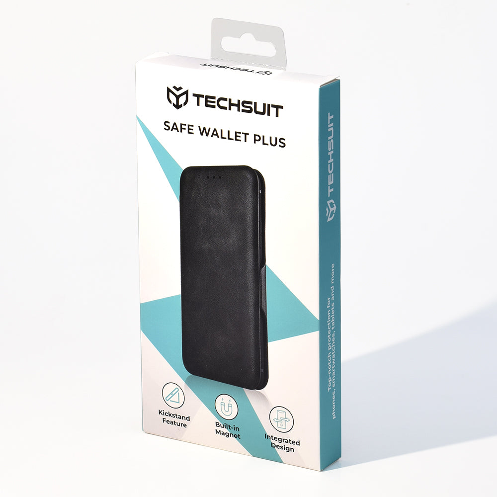 Husa pentru Apple iPhone 13 Pro Max, Techsuit, Safe Wallet Plus, Neagra