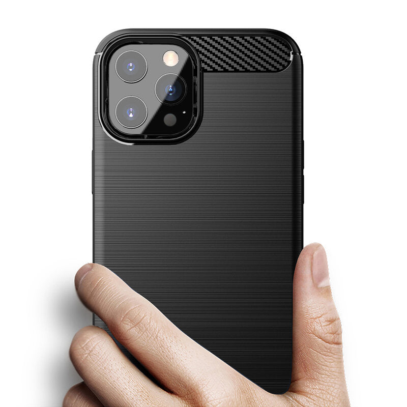 Husa pentru Apple iPhone 13 Pro, Techsuit, Carbon, Neagra