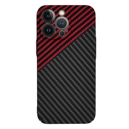 Husa pentru Apple iPhone 13 Pro, Techsuit, Carbonite FiberShell, Neagra Rosie