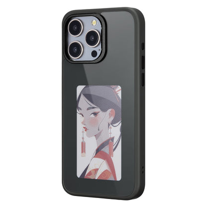 Husa pentru Apple iPhone 14 Pro Max, OEM, Display Customized E-Ink, Neagra