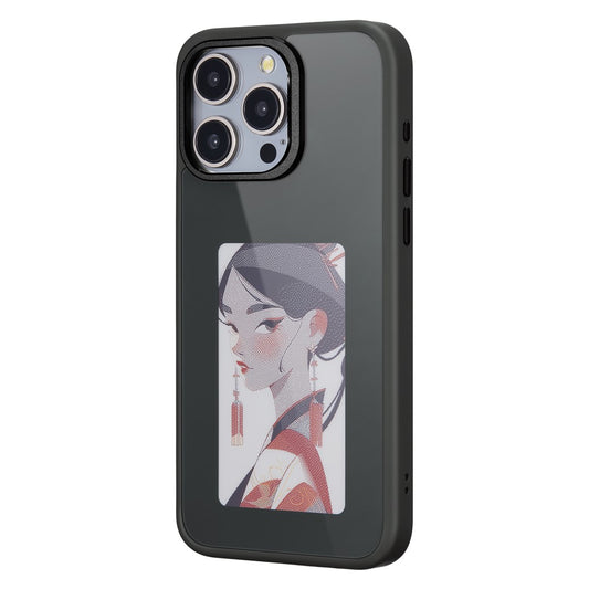Husa pentru Apple iPhone 14 Pro Max, OEM, Display Customized E-Ink, Neagra