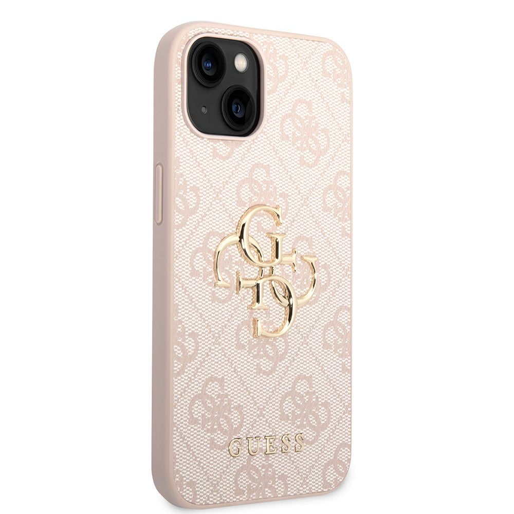 Husa pentru Apple iPhone 14, Guess, 4G Metal Logo, Roz