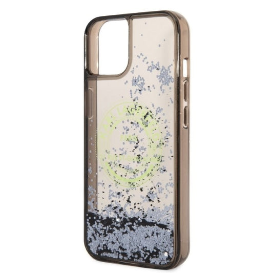 Husa pentru Apple iPhone 14, Karl Lagerfeld, Liquid Glitter RSG, Neagra