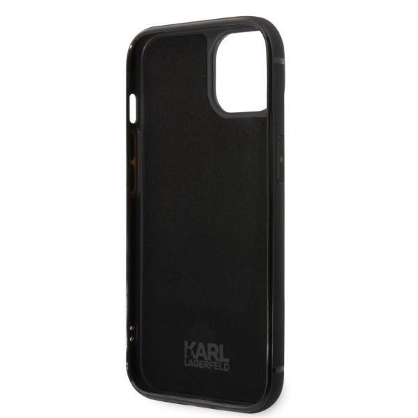 Husa pentru Apple iPhone 14 Plus, Karl Lagerfeld, Cardslots Signature Logo, Neagra