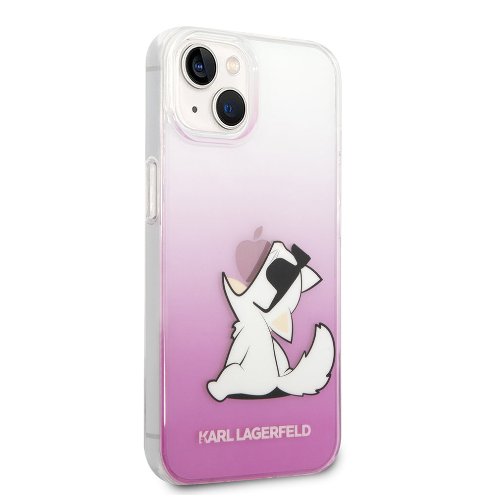 Husa pentru Apple iPhone 14 Plus, Karl Lagerfeld, Choupette Fun, Roz
