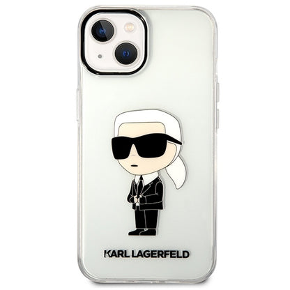 Husa pentru Apple iPhone 14 Plus, Karl Lagerfeld, Ikonik Karl, Transparenta