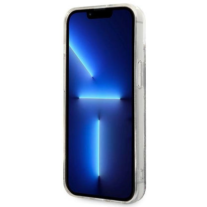 Husa pentru Apple iPhone 14 Plus, Karl Lagerfeld, Liquid Glitter Monogram, Neagra