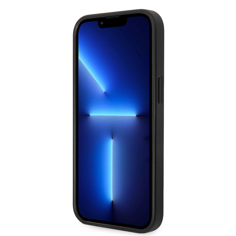 Husa pentru Apple iPhone 14 Plus, Karl Lagerfeld, Saffiano Karl's Head, Neagra