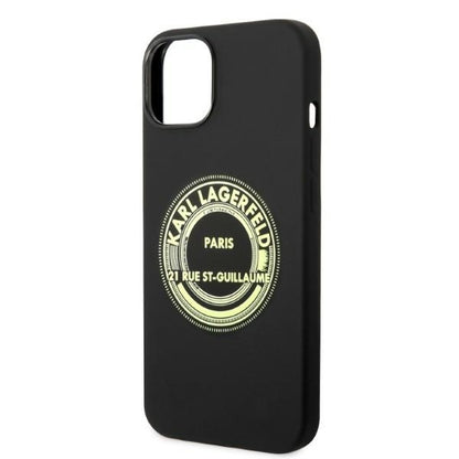 Husa pentru Apple iPhone 14 Plus, Karl Lagerfeld, Silicone RSG, Neagra