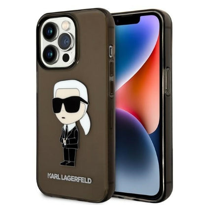 Husa pentru Apple iPhone 14 Pro Max, Karl Lagerfeld, IML Ikonik NFT, Neagra