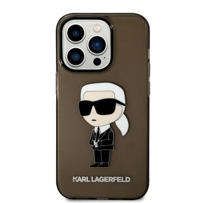 Husa pentru Apple iPhone 14 Pro Max, Karl Lagerfeld, IML Ikonik NFT, Neagra