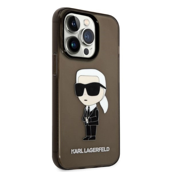 Husa pentru Apple iPhone 14 Pro Max, Karl Lagerfeld, IML Ikonik NFT, Neagra