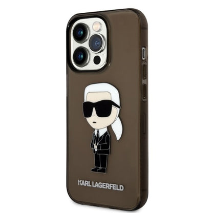 Husa pentru Apple iPhone 14 Pro Max, Karl Lagerfeld, IML Ikonik NFT, Neagra