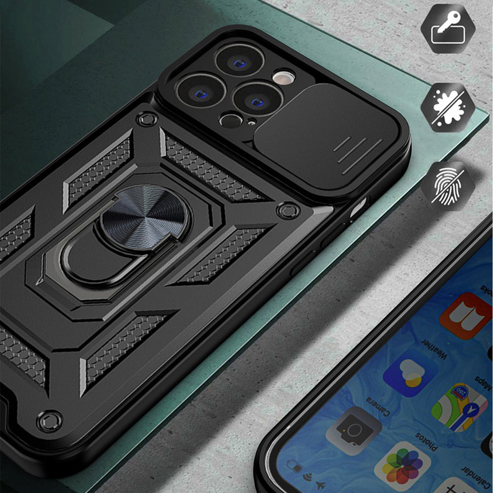 Husa pentru Apple iPhone 14 Pro Max, Techsuit, CamShield, Neagra