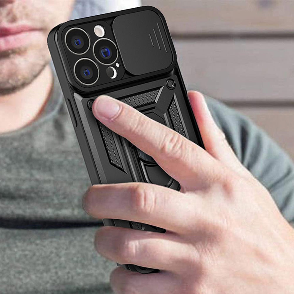Husa pentru Apple iPhone 14 Pro Max, Techsuit, CamShield, Neagra
