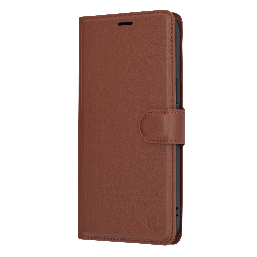 Husa pentru Apple iPhone 14 Pro Max, Techsuit, Leather Folio, Maro