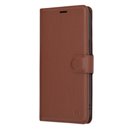 Husa pentru Apple iPhone 14 Pro Max, Techsuit, Leather Folio, Maro