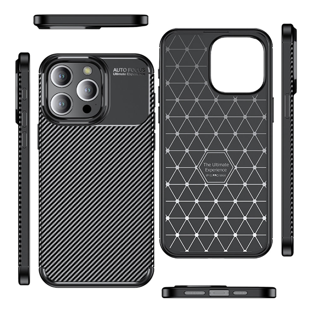 Husa pentru Apple iPhone 14 Pro, Techsuit, CarbonFiber, Neagra