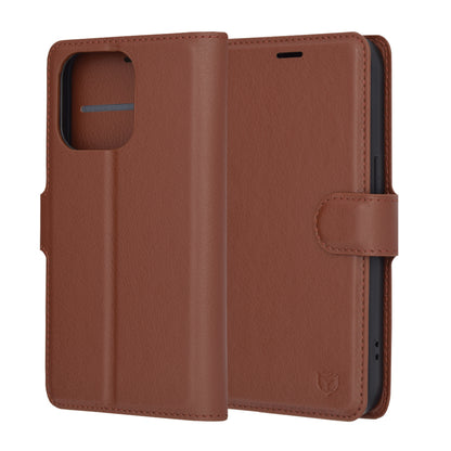 Husa pentru Apple iPhone 14 Pro, Techsuit, Leather Folio, Maro