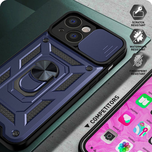Husa pentru Apple iPhone 14, Techsuit, CamShield, Albastra