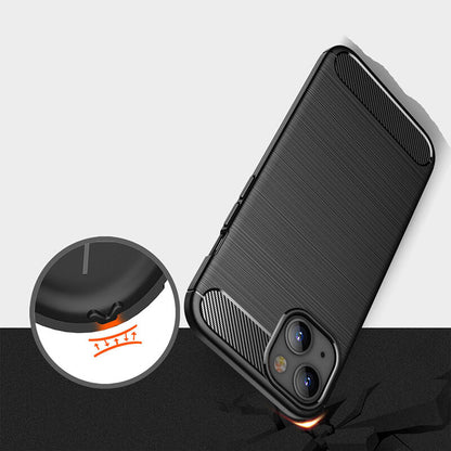 Husa pentru Apple iPhone 14, Techsuit, Carbon, Neagra