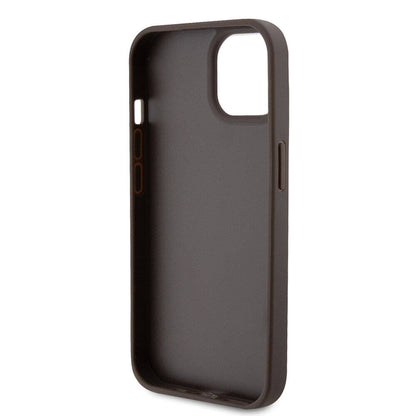 Husa pentru Apple iPhone 15, Guess, Crossbody 4G Metal Logo, Maro