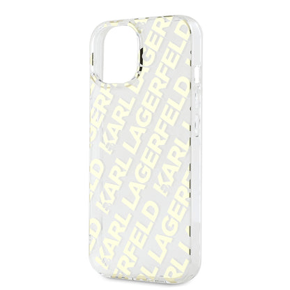 Husa pentru Apple iPhone 15, Karl Lagerfeld, IML Luxury Gold Fullover Logo, Aurie