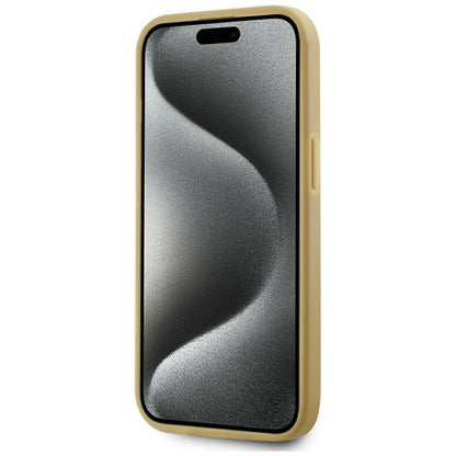 Husa pentru Apple iPhone 15, Karl Lagerfeld, Metal Signature, Aurie