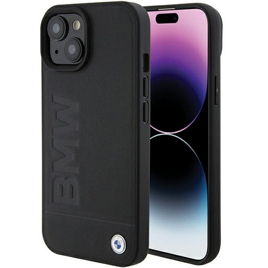 Husa pentru Apple iPhone 15 Plus, BMW, Natural Hot Stamp, Neagra