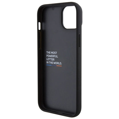 Husa pentru Apple iPhone 15 Plus, BMW, Stamp Tricolor, Neagra