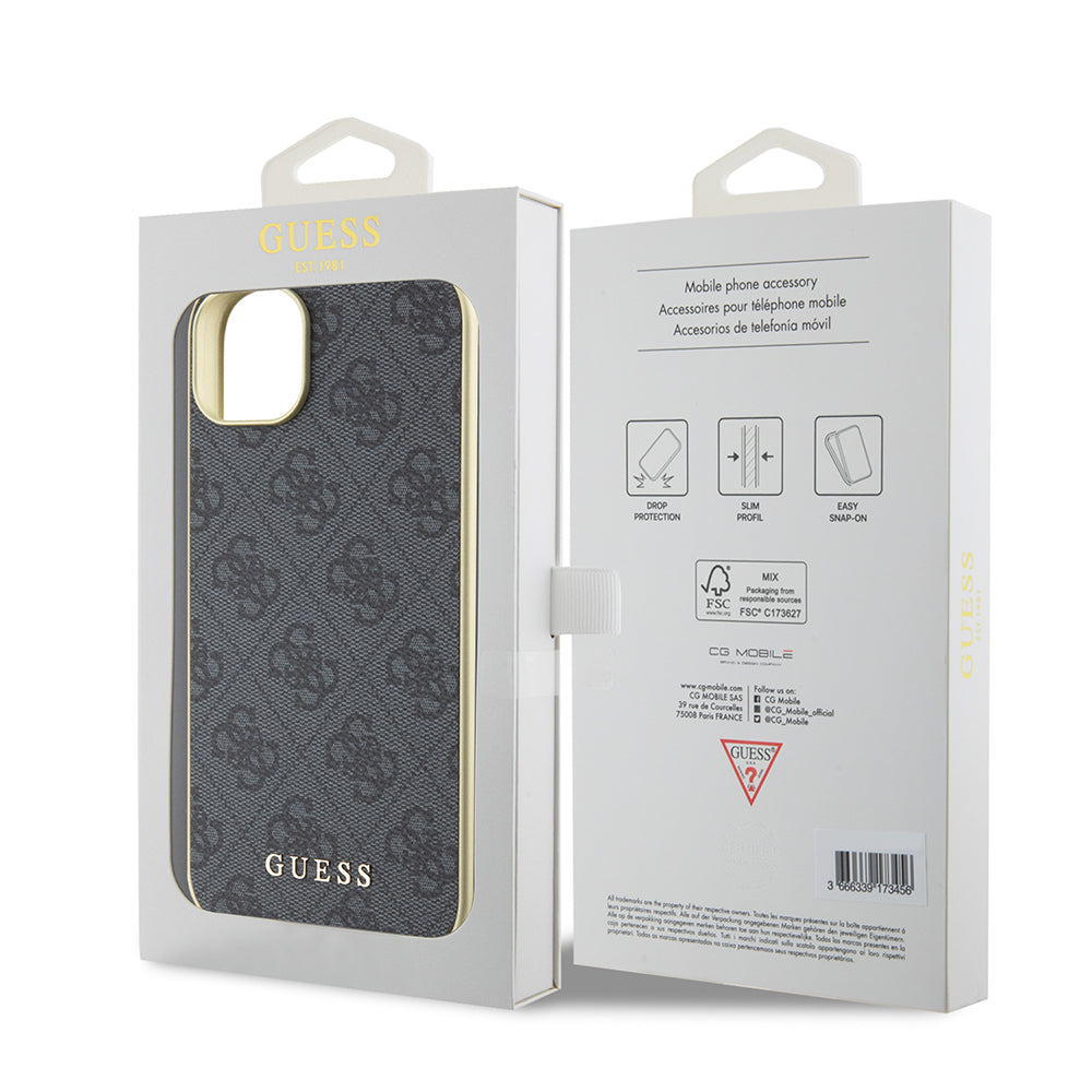 Husa pentru Apple iPhone 15 Plus, Guess, 4G Charm, Gri