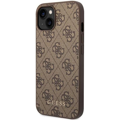 Husa pentru Apple iPhone 15 Plus, Guess, 4G Metal Gold Logo, Maro