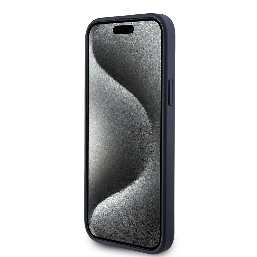 Husa pentru Apple iPhone 15 Plus, Guess, 4G Triangle Logo, Albastra