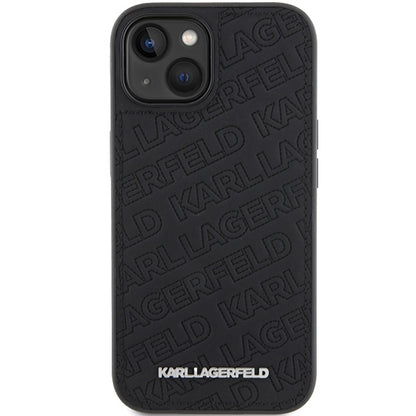 Husa pentru Apple iPhone 15 Plus, Karl Lagerfeld, Diagonal Quilted K Pattern, Neagra