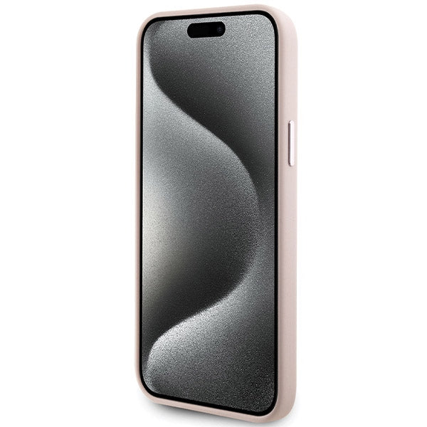 Husa pentru Apple iPhone 15 Plus, Karl Lagerfeld, Silicone Choupette Metal, Roz