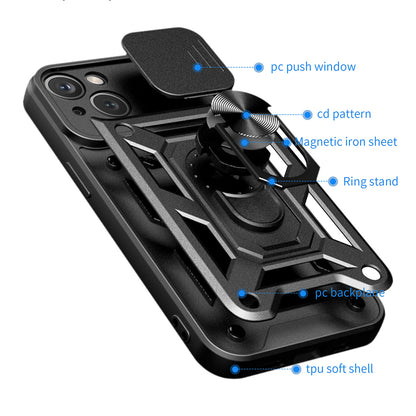 Husa pentru Apple iPhone 15 Plus, Techsuit, CamShield, Albastra