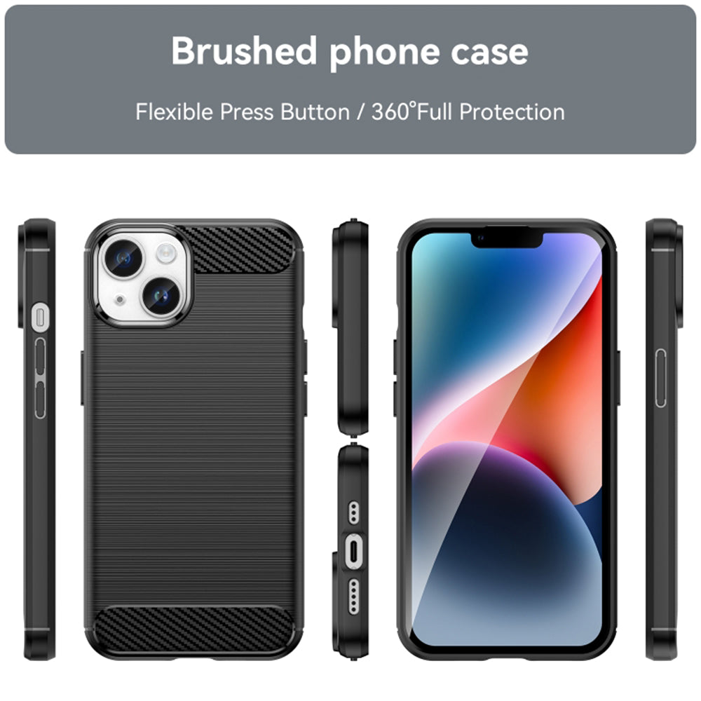 Husa pentru Apple iPhone 15 Plus, Techsuit, Carbon, Neagra