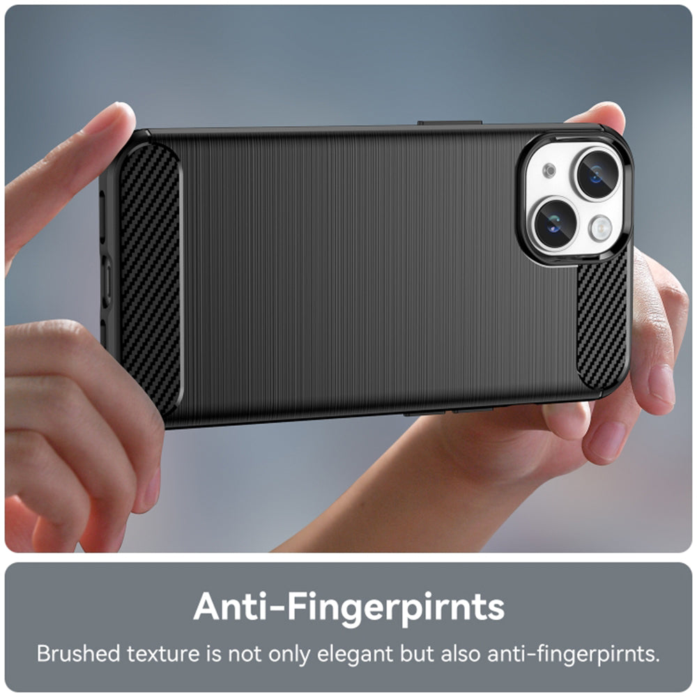 Husa pentru Apple iPhone 15 Plus, Techsuit, Carbon, Neagra