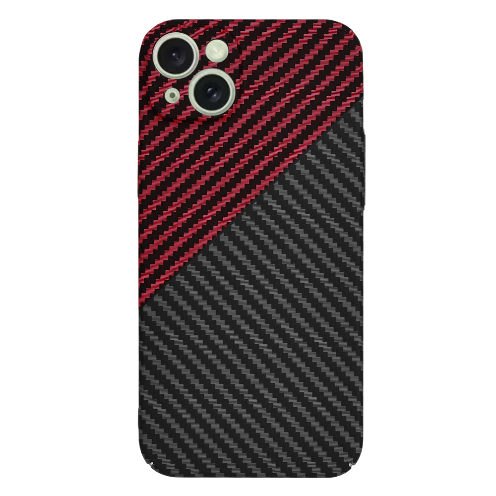 Husa pentru Apple iPhone 15 Plus, Techsuit, Carbonite FiberShell, Neagra Rosie