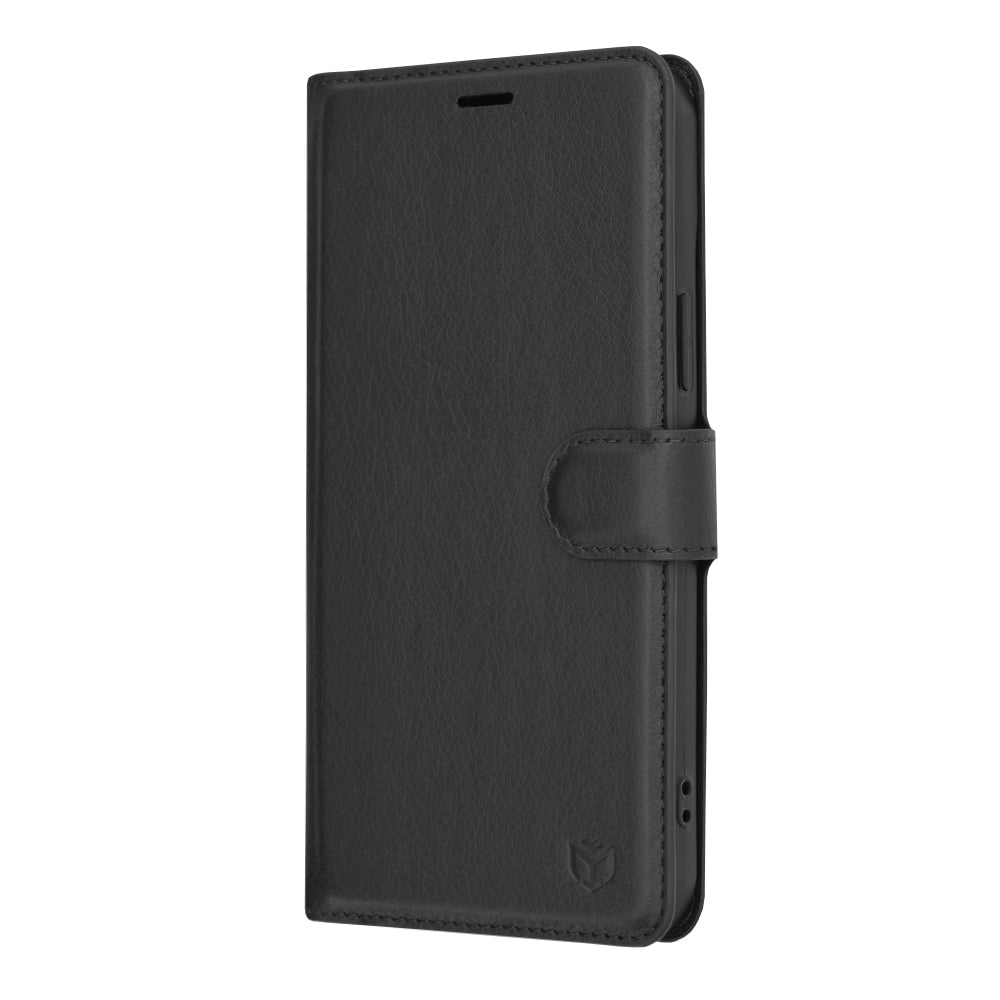 Husa pentru Apple iPhone 15 Plus, Techsuit, Leather Folio, Neagra