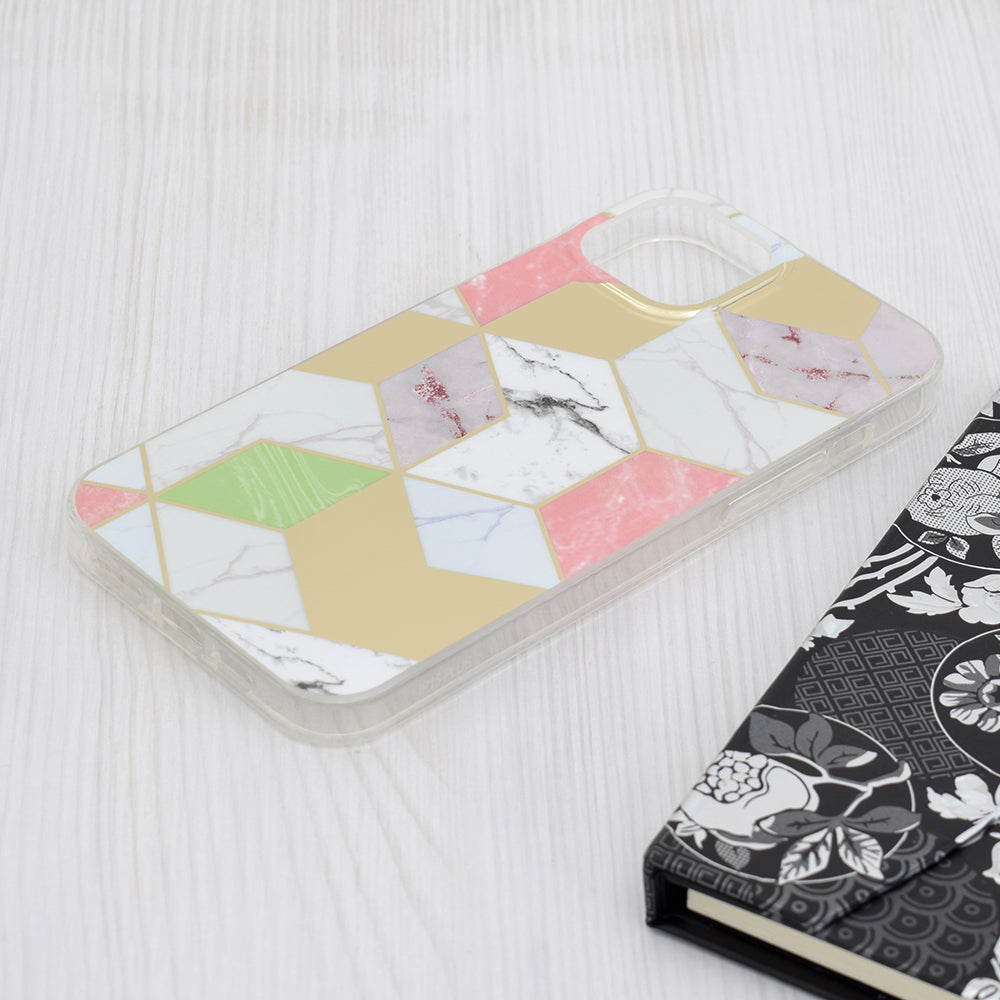 Husa pentru Apple iPhone 15 Plus, Techsuit, Marble, Mov