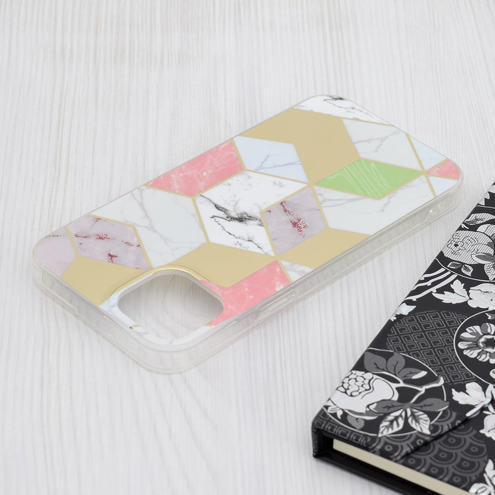 Husa pentru Apple iPhone 15 Plus, Techsuit, Marble, Mov