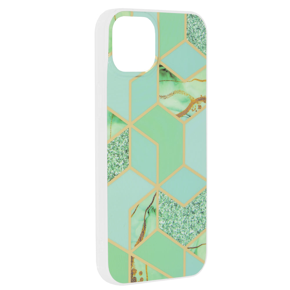 Husa pentru Apple iPhone 15 Plus, Techsuit, Marble, Verde