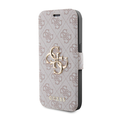 Husa pentru Apple iPhone 15 Pro, Guess, 4G Book, Roz