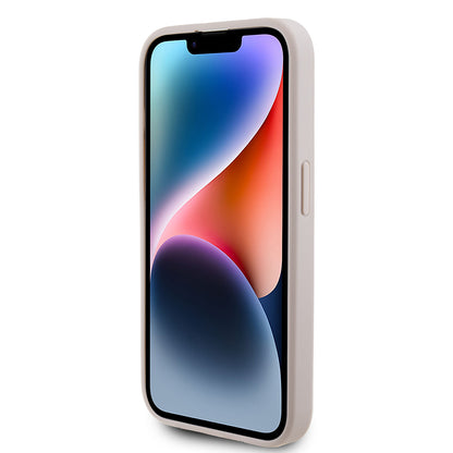 Husa pentru Apple iPhone 15 Pro, Guess, 4G Metal Gold Logo, Roz