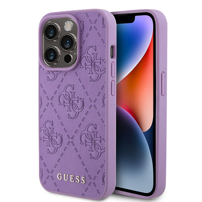 Husa pentru Apple iPhone 15 Pro, Guess, 4G Stamped, Mov Deschis