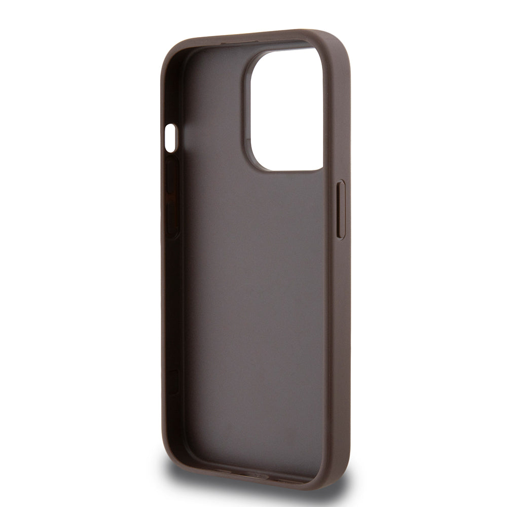 Husa pentru Apple iPhone 15 Pro, Guess, 4G Stripe, Maro