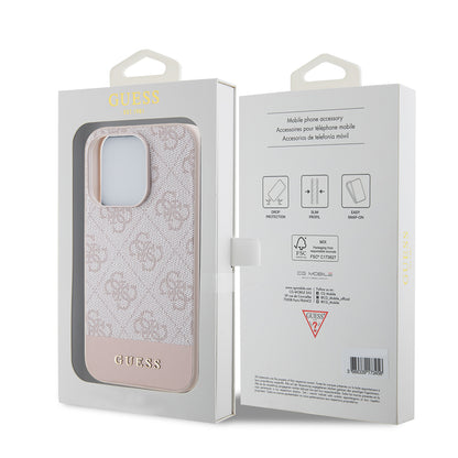 Husa pentru Apple iPhone 15 Pro, Guess, 4G Stripe, Roz