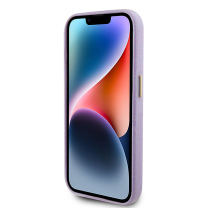 Husa pentru Apple iPhone 15 Pro, Guess, Glitter Glossy Script, Mov Deschis