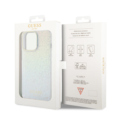 Husa pentru Apple iPhone 15 Pro, Guess, IML Faceted Mirror Disco Iridescent, Multicolor